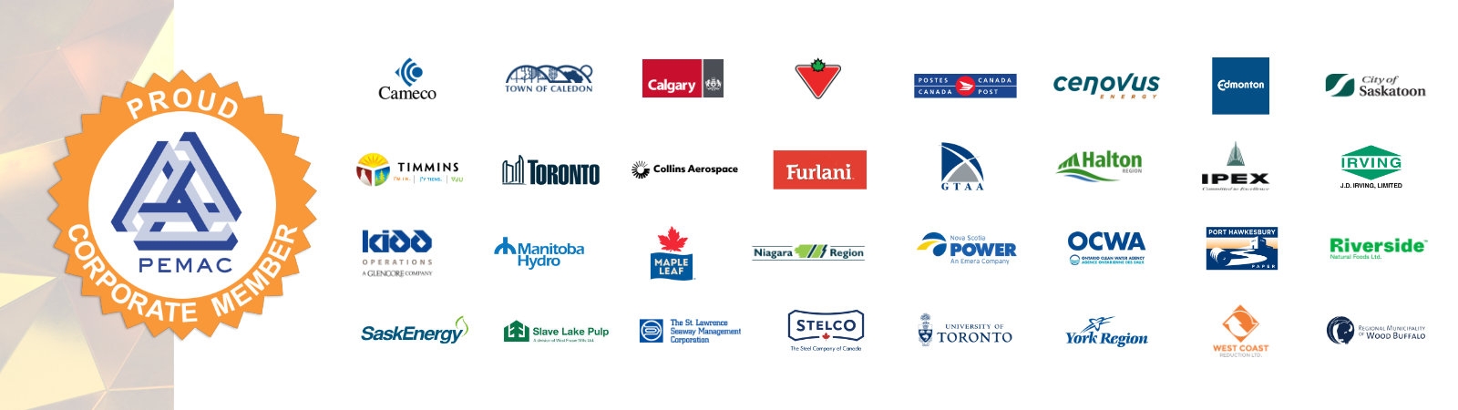 Corporate Member badge with corporate member logos listed