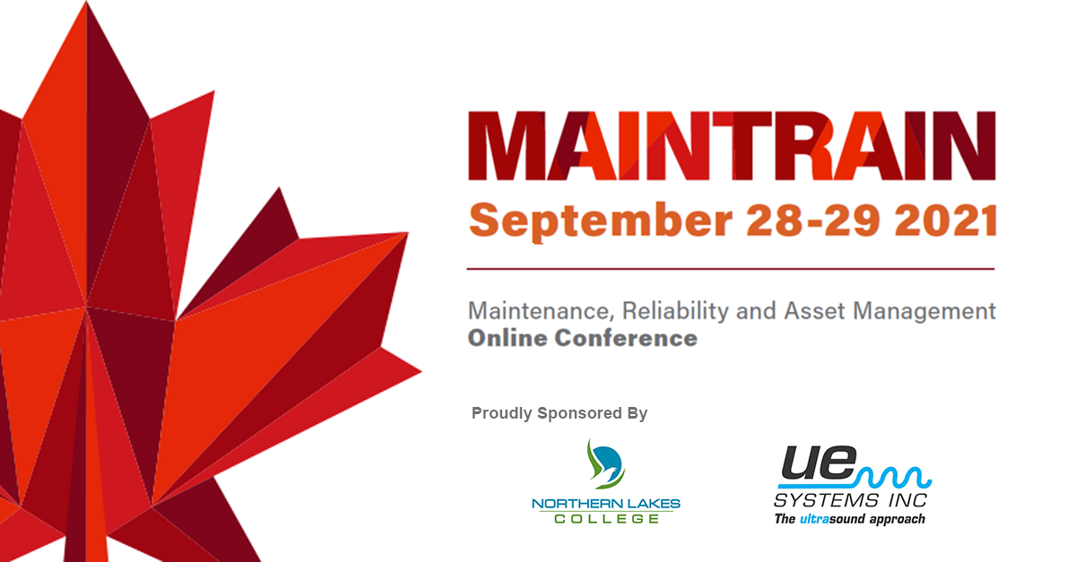 MainTrain 2021 Maintenance Relaibility and Asset Management Conference bannner
